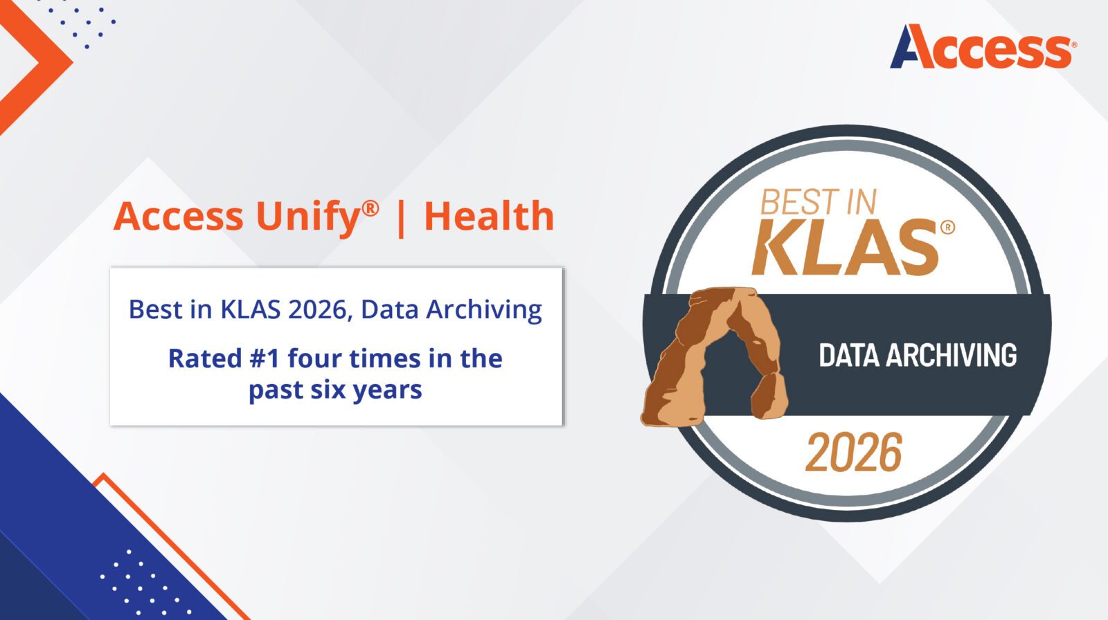 Access Recognized as Best in KLAS in Data Archiving for Fourth Year